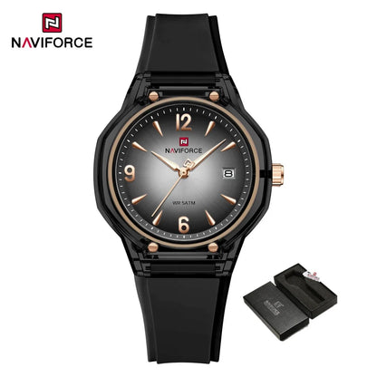 NAVIFORCE Montres de Luxe pour Femmes 2026 Montre-Bracelet à Quartz Tendance avec Calendrier Étanche Lumineuse