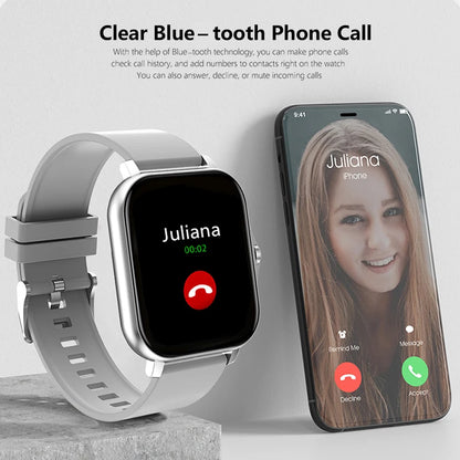Montre connectée de sport, horloge de fitness, moniteur de santé, montre intelligente étanche, appels Bluetooth pour hommes femmes téléphones IOS Android 2025