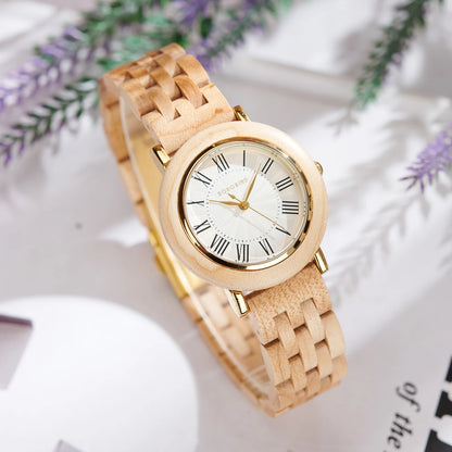 Montre en bois BOBO BIRD pour femmes 2025 Nouvelle montre-bracelet à quartz élégante pour dames et filles Montre en bois naturel Cadeau pour petite amie
