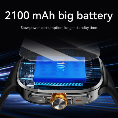 Montre connectée M99 avec écran Amoled plus grand de 2,4 pouces, menu à 12 panneaux, caméra rotative à 190°, batterie de 2100 mAh et système d'exploitation Android 10.0