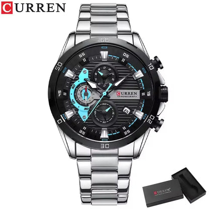 Stainless Steel Chronograph Luminous Dial Watch