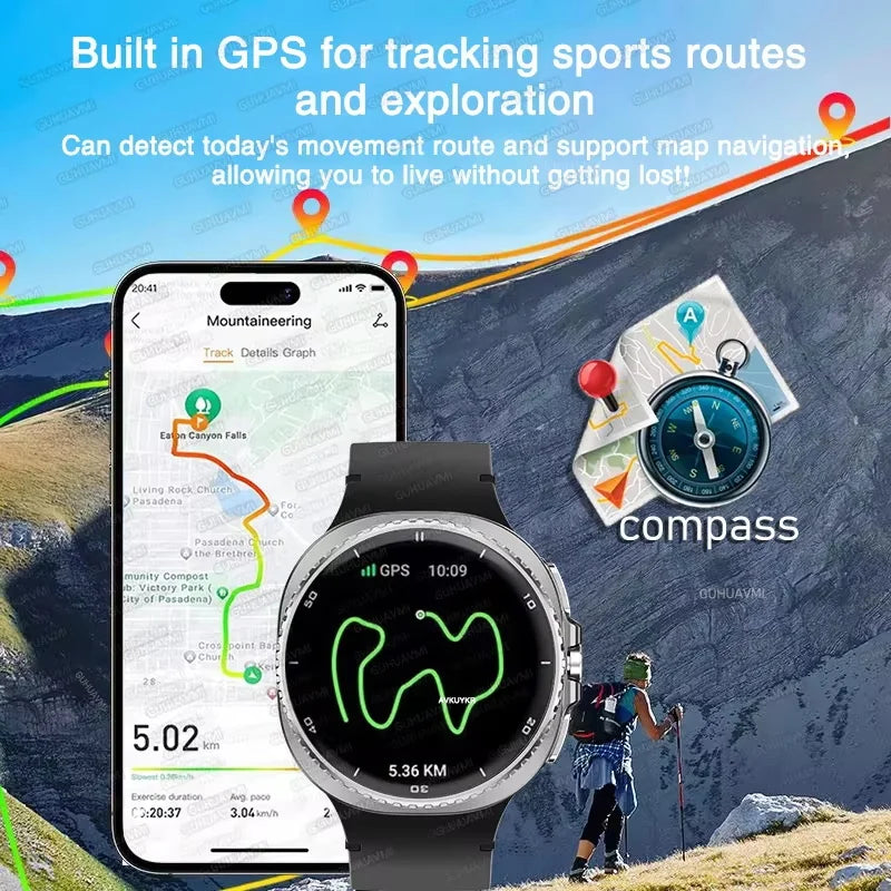2026 Fashion New Watch 8 Ultra Classic Smar Watch GPS Compass NFC 46mm HD Call Chat GPT 3ATM Waterproof Men Watch Sports Version