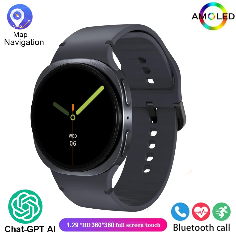 Nouvelles Montres 2025 8 Mini GPS Track Montre Connectée Intelligente Pour Hommes Femmes Santé Sport AMOLED Fréquence Cardiaque Appel Bluetooth Montre Connectée Étanche