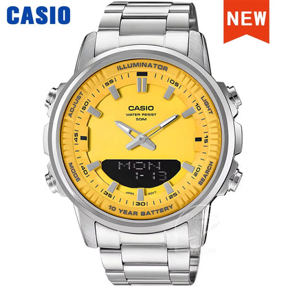 Montres Casio pour hommes, marque de luxe supérieure, ensemble pointeur LED double affichage étanche militaire, montre relogio masculino série AMW-880