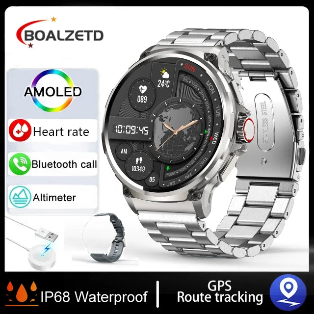 710mAh Battery Ultra GPS Smart watches Compass Watches Waterproof NEW For Men Women 2025 New Sports GPS Military Smart Watch Men