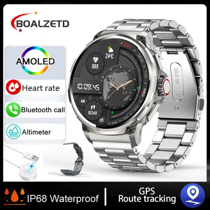 Montres intelligentes GPS ultra-performantes avec batterie 710 mAh, montres boussole étanches NOUVEAU pour hommes femmes 2025 Nouvelle montre intelligente GPS militaire sport pour hommes