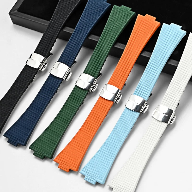 Bracelet en caoutchouc fluoré pour Tissot PRX Series 35mm 40mm Boucle Papillon FKM 11mm 12mm Étanches, Bracelet de Montre à Dégagement Rapide de Remplacement