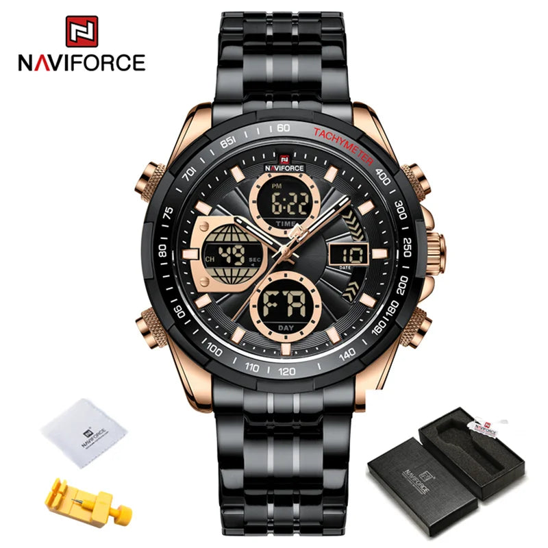 NAVIFORCE NF9197 Analog Digital Chronograph Calendar Watch