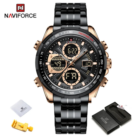 NAVIFORCE NF9197 Analog Digital Chronograph Calendar Watch