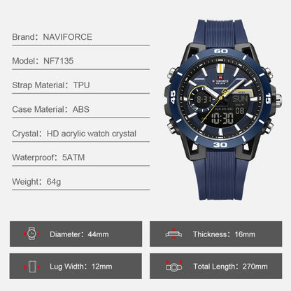NAVIFORCE 2026 NF7135 Analog LCD Chronograph Watch