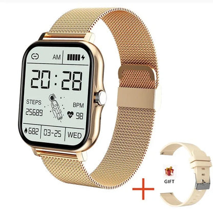 Montre connectée de sport, horloge de fitness, moniteur de santé, montre intelligente étanche, appels Bluetooth pour hommes femmes téléphones IOS Android 2025