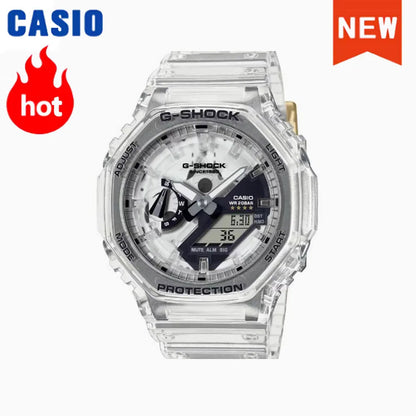 Montre homme Casio GA-2100 série 2026 Flame Inside, montre tendance sport multifonction mode antichoc à disque de couleur G-SHOCK