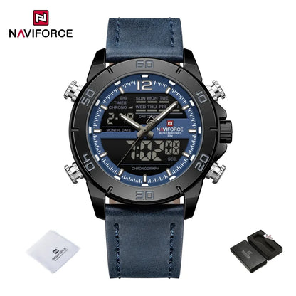 NAVIFORCE NF9253L Genuine Leather Band Luminous Date Clock