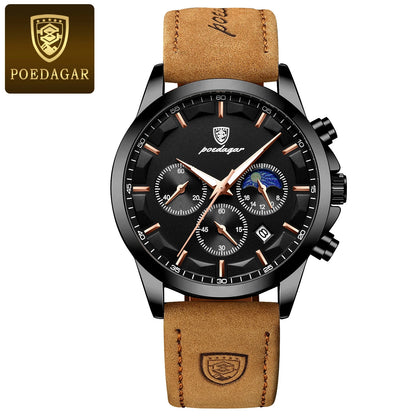 POEDAGAR Original Military Chronograph Date Watch