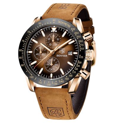 SAPPHERO Chronicle 5140 Classic Leather Strap Watch