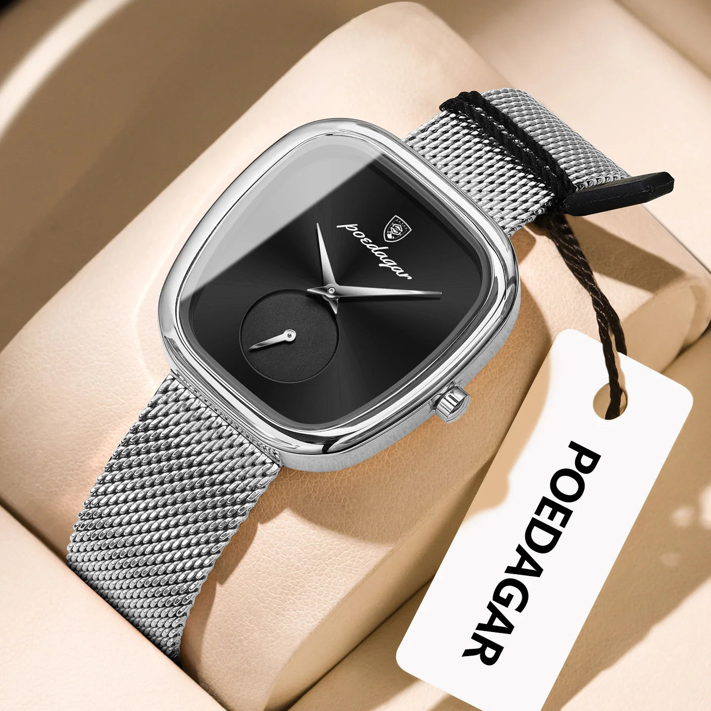 POEDAGAR Montre Femme Luxe Marque Étanche Acier Inoxydable Maille Montres Femme Mode Élégante Quartz Montre-Bracelet Femme Reloj