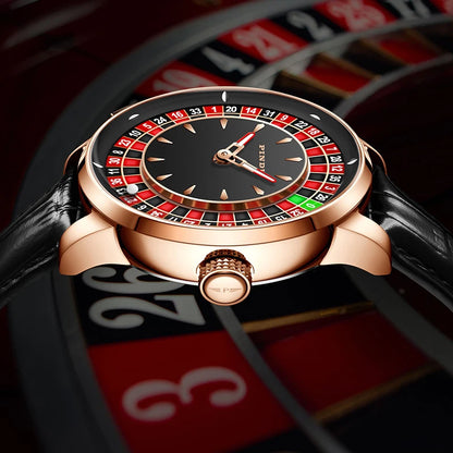 PINDU NH35A Roulette Table Montre mécanique étanche à saphir avec sphère en céramique
