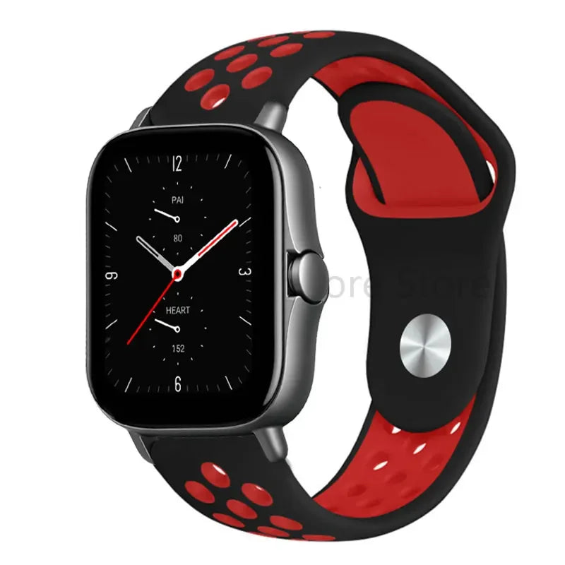 Silicone Strap For Amazfit GTS 4-3-2e Mini/GTR 4-3-Pro-2 47mm/GTR 2e/stratos 3 20mm/22mm Watch band sport Bracelet bip-U-S-lite