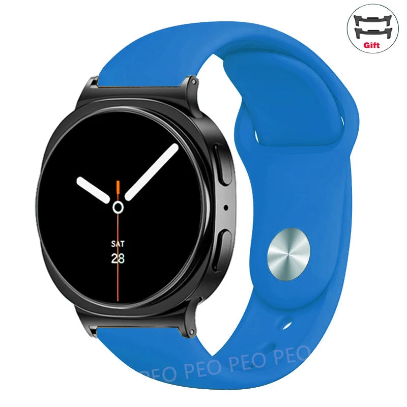 Sports Silicone Strap for Samsung Galaxy Watch 8 40mm 44mm Band No Gaps Correa Bracelet for Galaxy 8 Classic 46mm Accessories