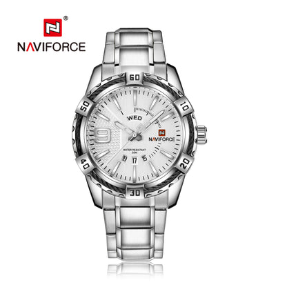 NAVIFORCE – Montre-bracelet de luxe pour homme, marque originale, quartz, classique, étanche, bracelet en acier, horloge pour homme