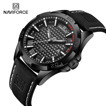NAVIFORCE – Montres à Quartz Tendance pour Hommes, Bracelets en Cuir, Sport, Étanche, Calendrier, Horloge Relogio Masculino