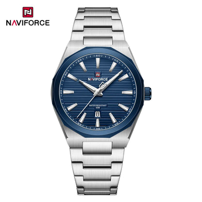 NAVIFORCE Montre-bracelet à quartz étanche Mode Point lumineux Homme Affichage de la date Montre de sport Montres pour homme Relogio Masculino