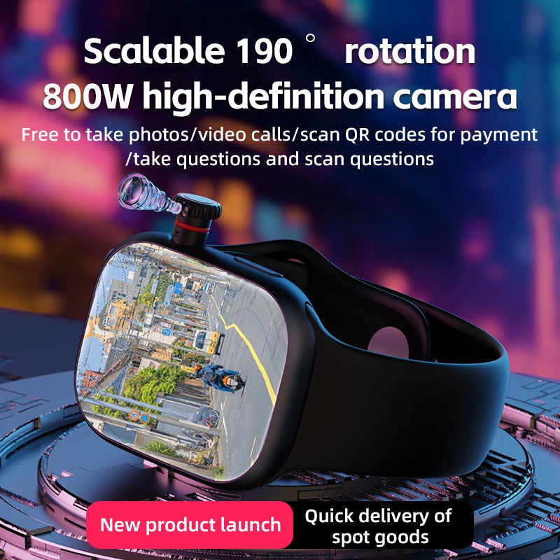 Montre intelligente CD99 8 Go de RAM AMOLED Wifi ROM GPS 128 Go Position Téléchargement d'applications Bluetooth Hommes Femmes Version carte cellulaire Montre connectée