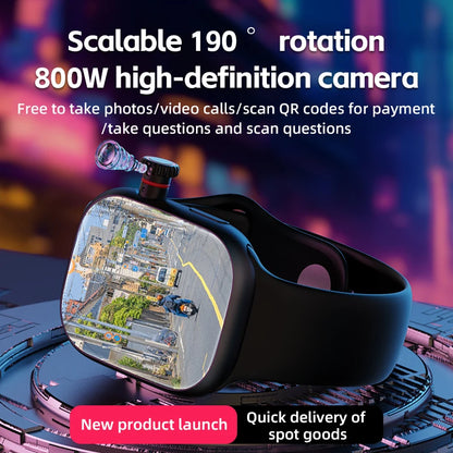 Montre intelligente CD99 8 Go de RAM AMOLED Wifi ROM GPS 128 Go Position Téléchargement d'applications Bluetooth Hommes Femmes Version carte cellulaire Montre connectée
