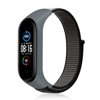 Nylon loop Mi band 4 5 6 Strap Replacement Soft Adjustable Wrist Watchband Pulsera correa For Xiaomi Mi band 3 4 5 6 7 Bracelet