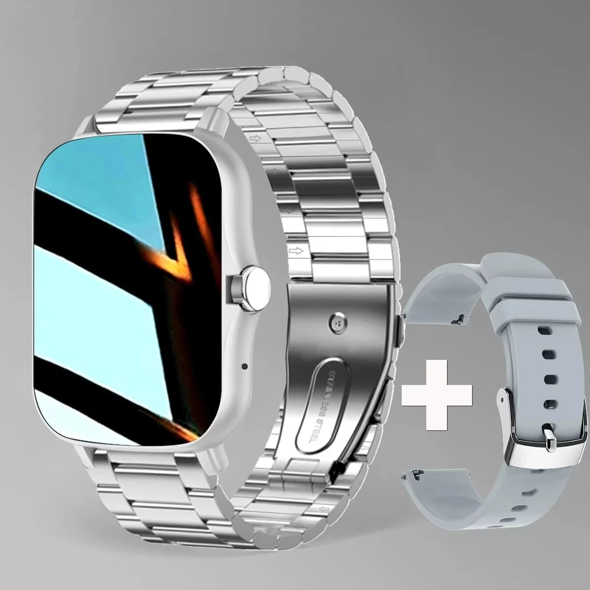 LAXASFIT 2025 Nouvelle Montre Connectée pour Hommes Femmes Cadeau Écran Tactile Complet Montre de Sport et de Fitness Appel Bluetooth Montre Intelligente Digitale